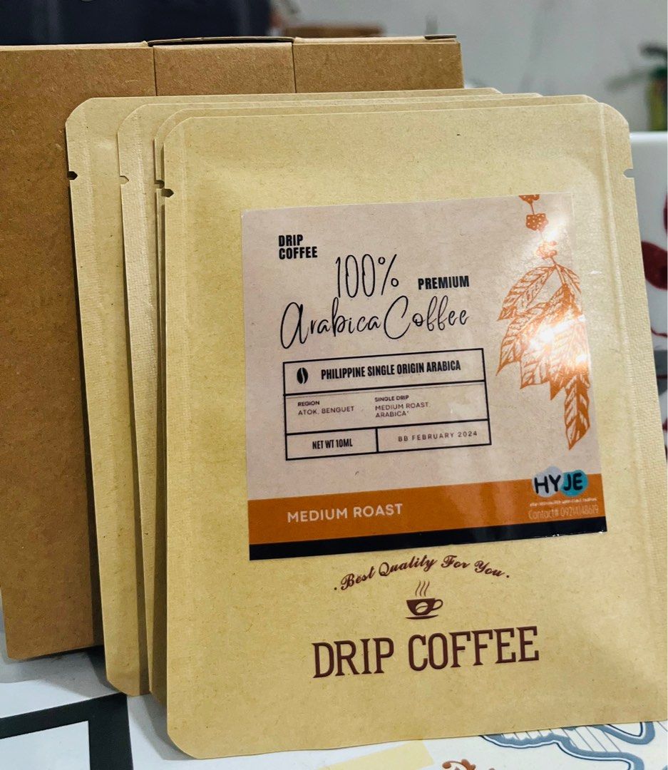 Drip Coffee (Category: Beverages) located in Subic. Submitted by joydlm (Listing ID 1225852723, Image 1). Description: brew-to-go! single drip coffee 10ml per pouch just add hot water available in box 10 pouch for 230 pesos coffee bag 10 for 140 pesos.
