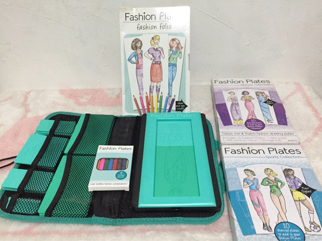 Fashion plates folio for kids Mix & Match drawing kit fashion