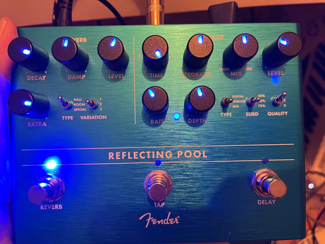 Fender reflecting pool (reverb + delay) pedal, 興趣及遊戲, 音樂