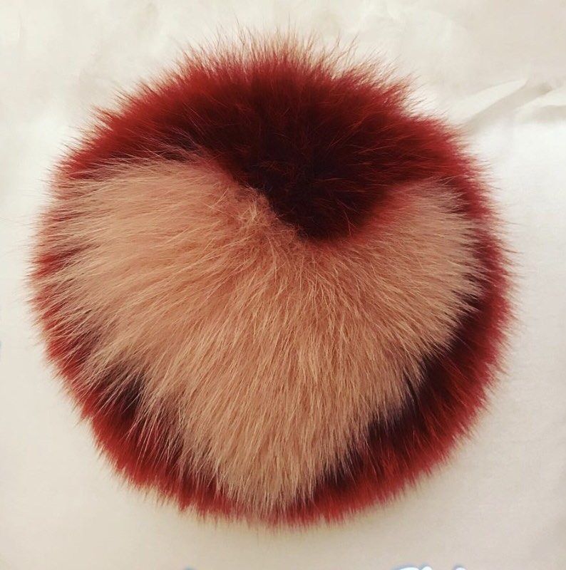 Fox fur bag charm top