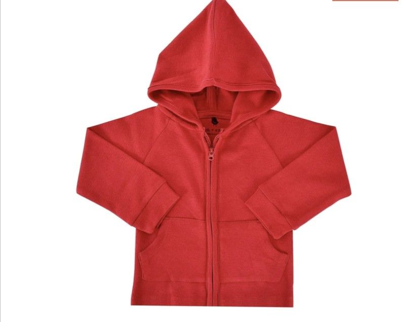 Red discount hooded jumper