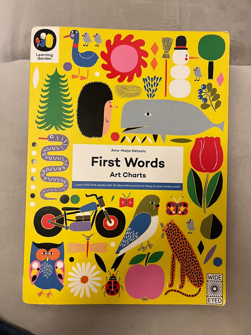 First Words Art Charts by Aino-Maija Metsola, 興趣及遊戲, 書本 文具, 小朋友書- Carousell