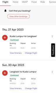 Flight Ticket (KL-Langkawi-KL)