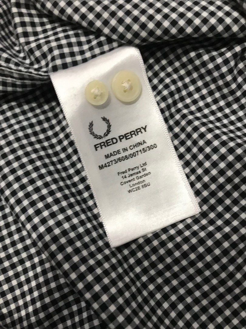 Fredperry gingham Men s Fashion Tops Sets Tshirts Polo