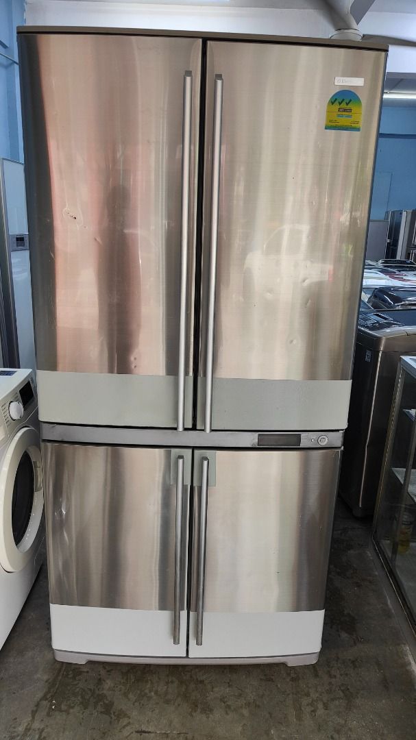 FRIDGE SIDE BY SIDE ELECTROLUX SILVER, TV & Home Appliances, Kitchen
