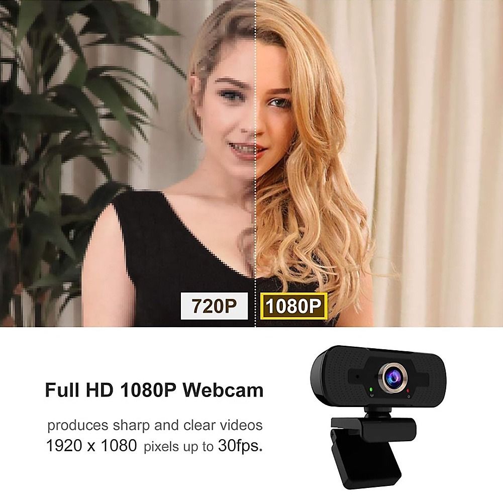 Full HD 1080P USB  Camera with Builtin Mic + Cover 360 Rotation cam, Computers & Tech