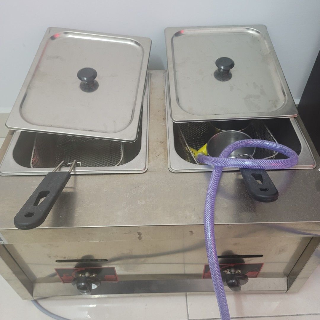 Gas Deep Fryer Western Fast Food Cooking Stove Dapur, TV & Home