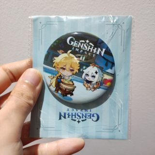 Genshin Impact x Dominos Pizza collab can badge / button pin