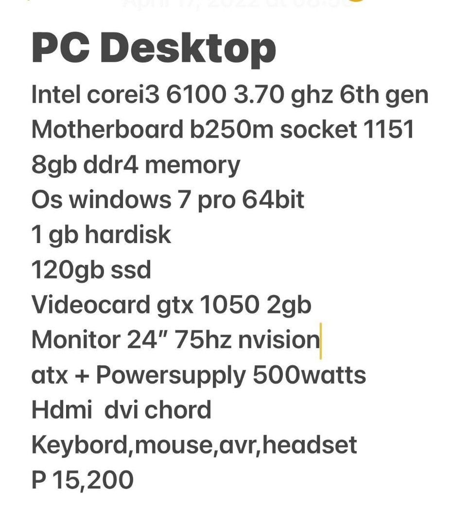 RUSH Gigabyte Gaming PC Intel 6th Gen 3.70 ghz, Computers & Tech ...