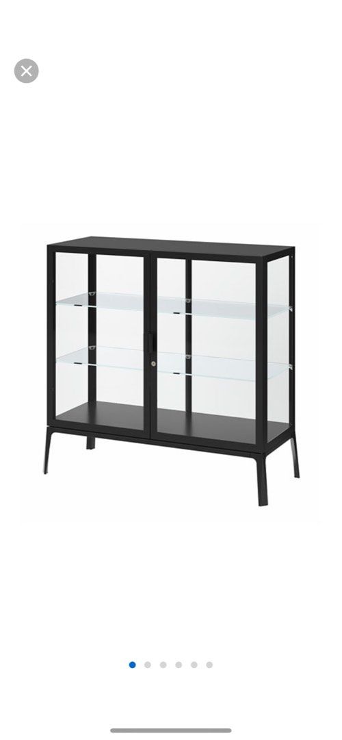 Glass cabinet Ikea MILSBO Glass door cabinet Anthracite Malm