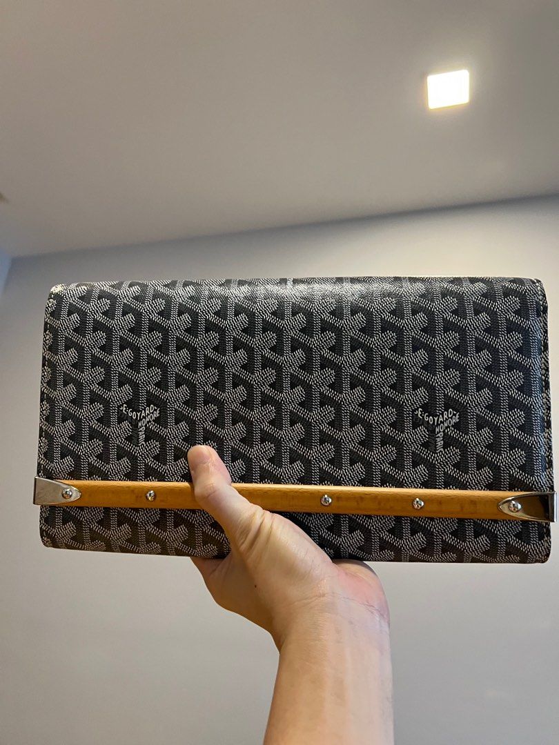 Sold at Auction: Goyard Gray Coated Canvas Monte Carlo PM Clutch
