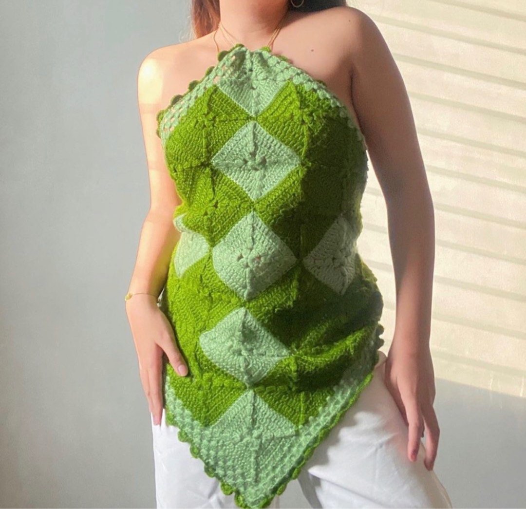 Green Knit Top Womens Fashion Tops Sleeveless On Carousell 2069