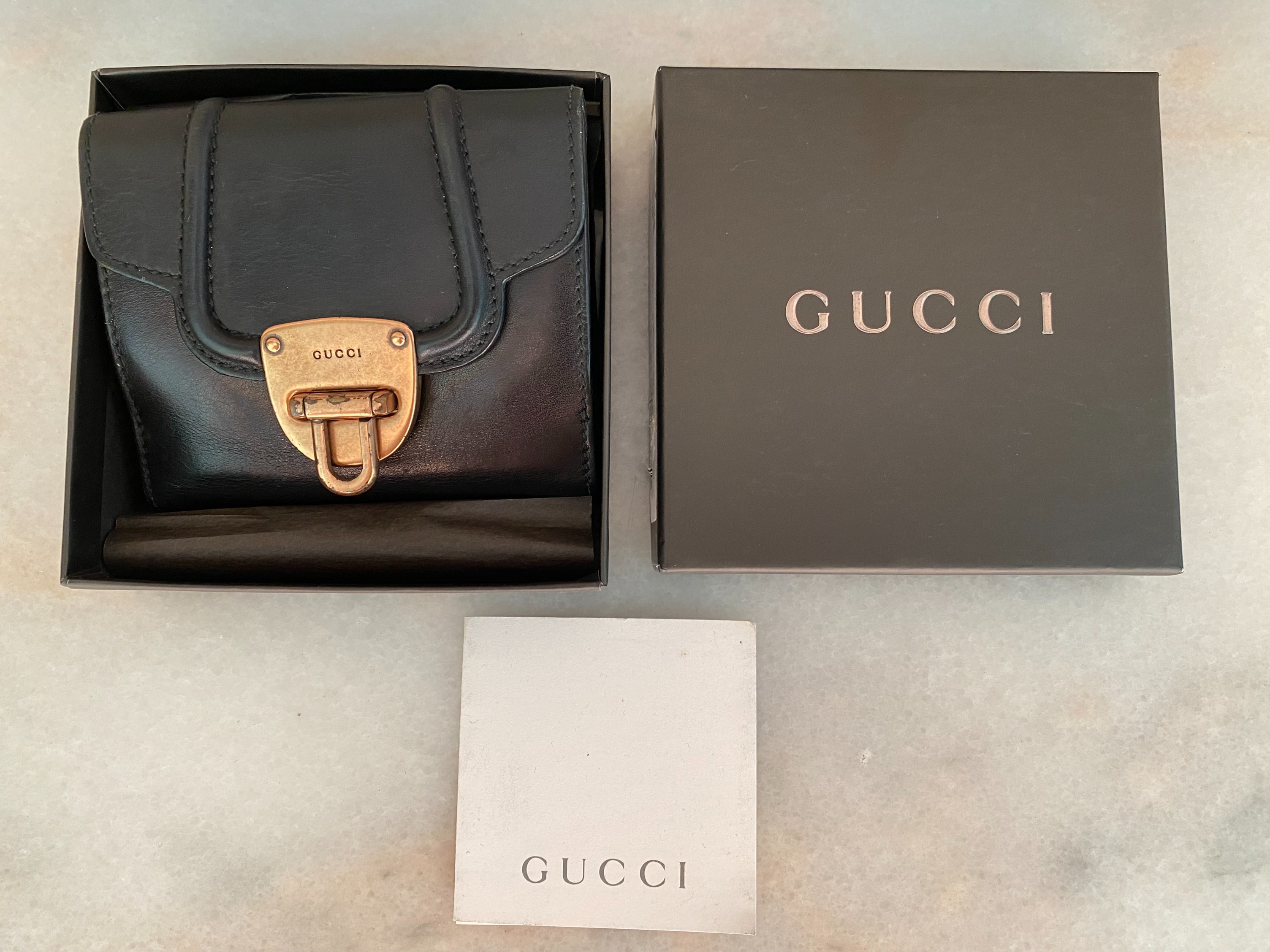 Gucci leather wallet (with authenticity card), Luxury, Bags & Wallets