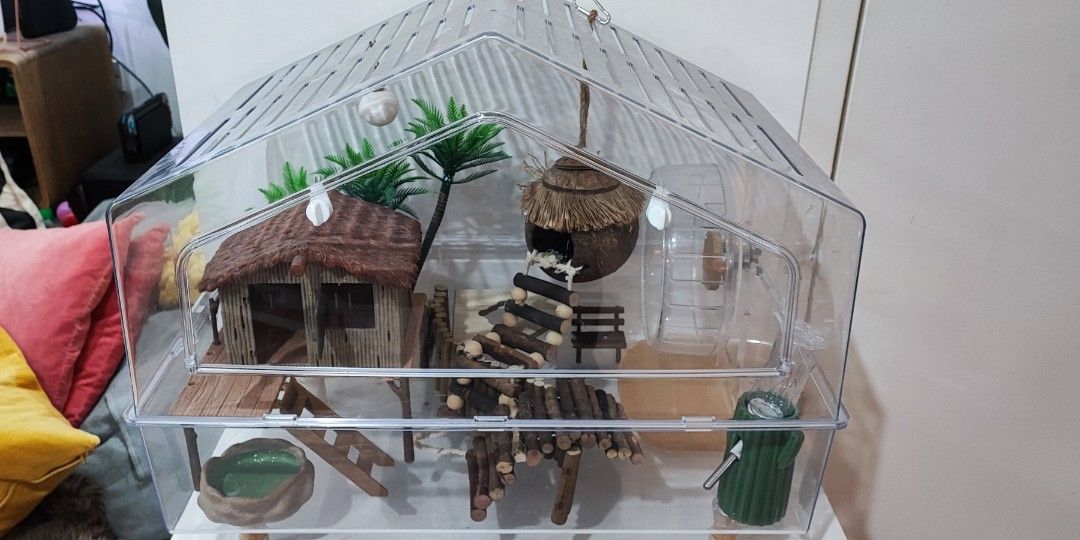 Beautiful view of Hamster Cage With Removable Mezzanine Accessories
