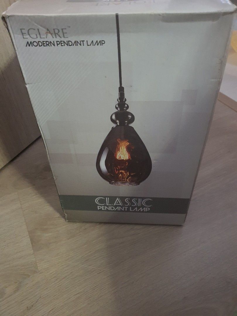 Hanging ceiling flame effect light, Furniture & Home Living, Lighting