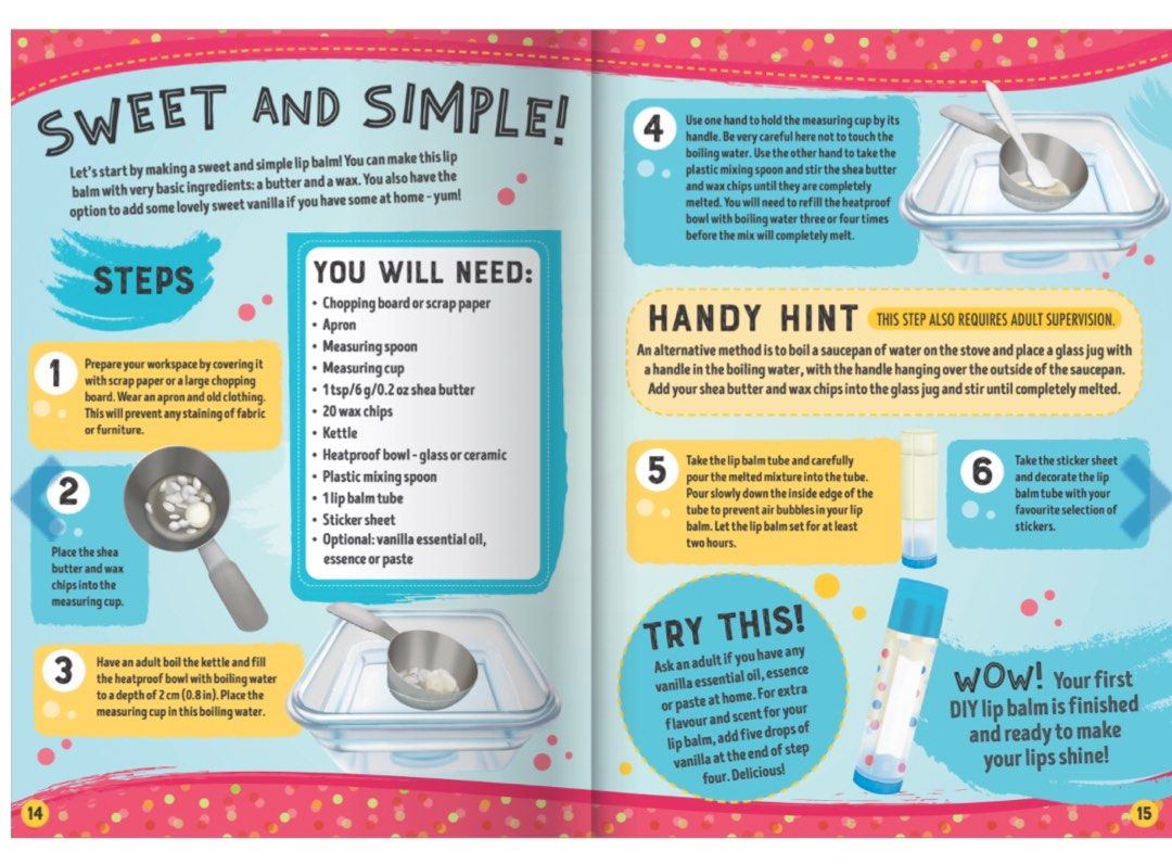 Hinkler Zap! Mix 'n' Make Lip Balm Kit, Hobbies & Toys, Stationery