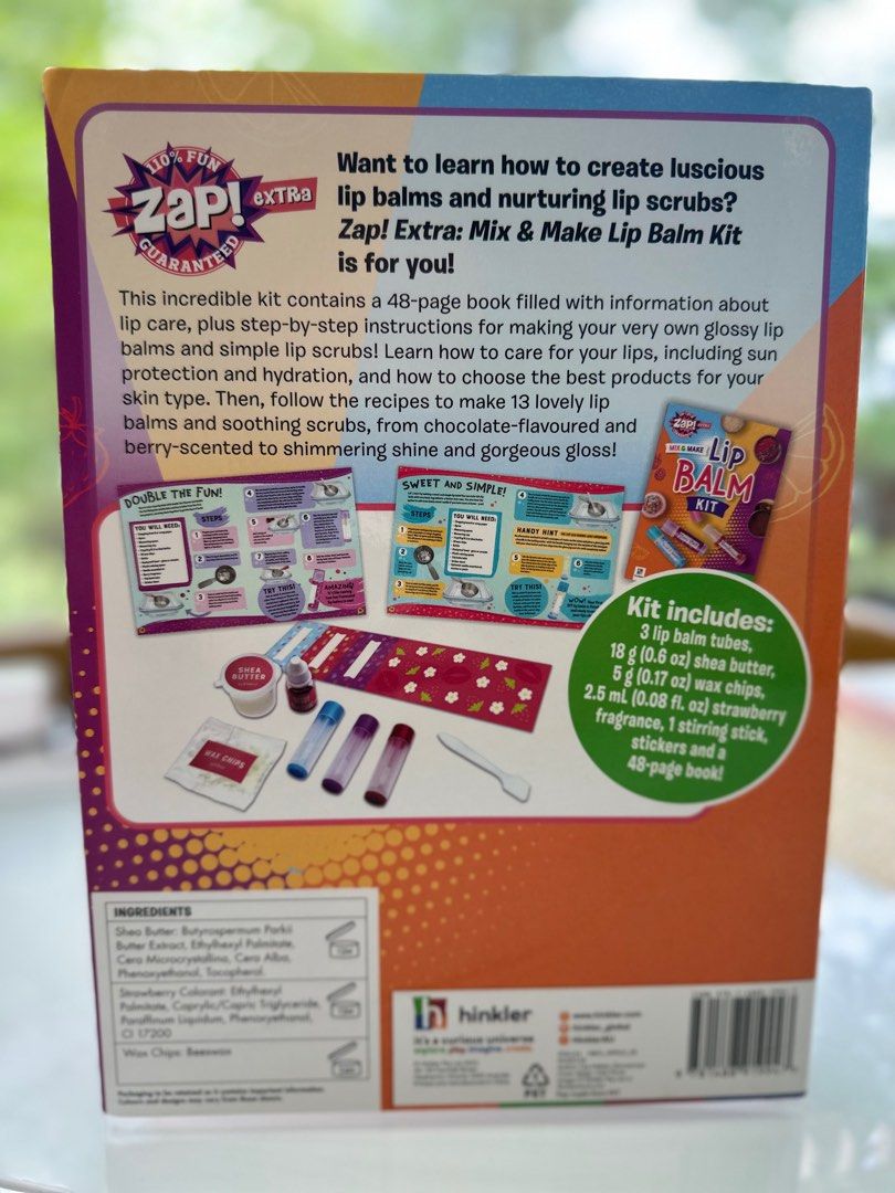 Hinkler Zap! Mix 'n' Make Lip Balm Kit, Hobbies & Toys, Stationery & Craft, Handmade Craft on