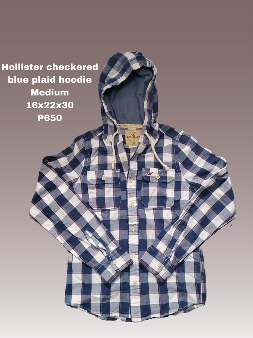 Hollister shop checkered hoodie