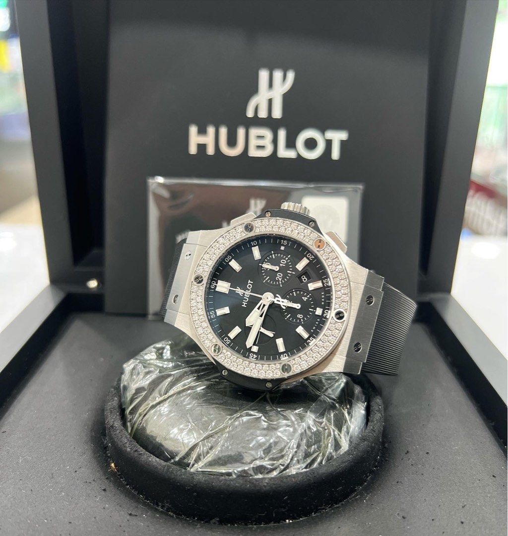 Hublot Big Bang Chronograph Factory Diamonds 301.SX.1170.RX.1704 42mm Black  Dial