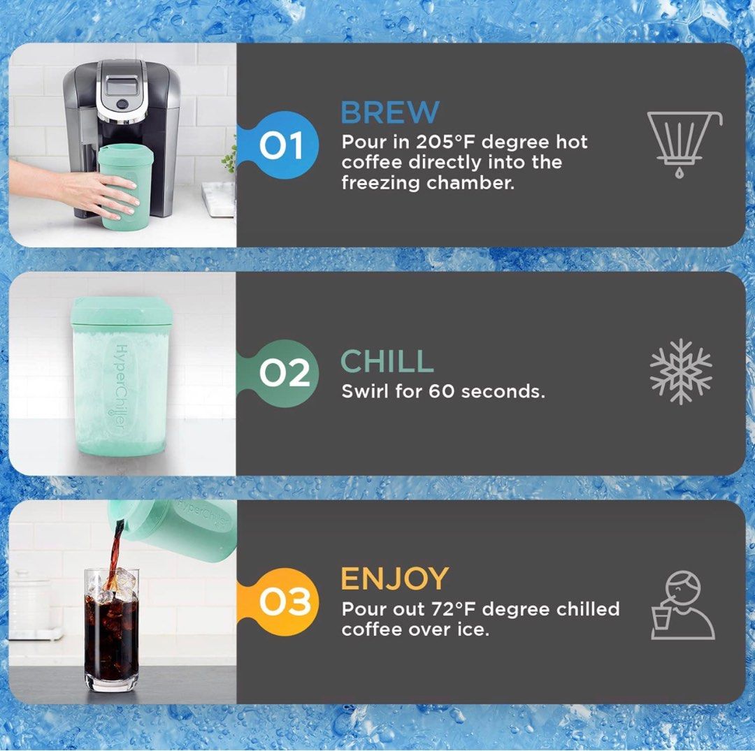 HyperChiller instant Coffee/Beverage Cooler, Ready in One Minute with