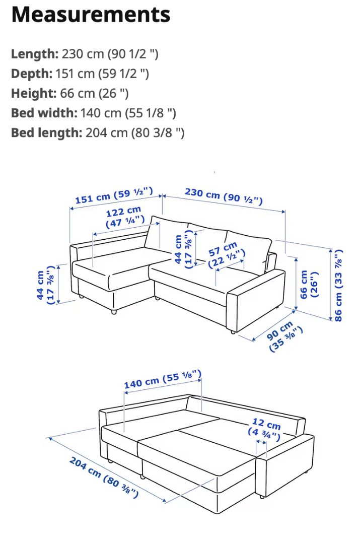 Ikea Friheten 3Seat Sofa Bed with Storage, Furniture & Home Living