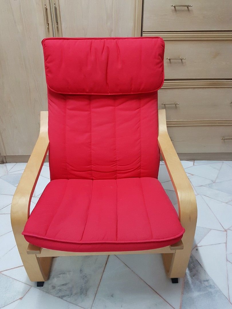 IKEA POANG CHAIR (Original Classic Red), Furniture & Home Living