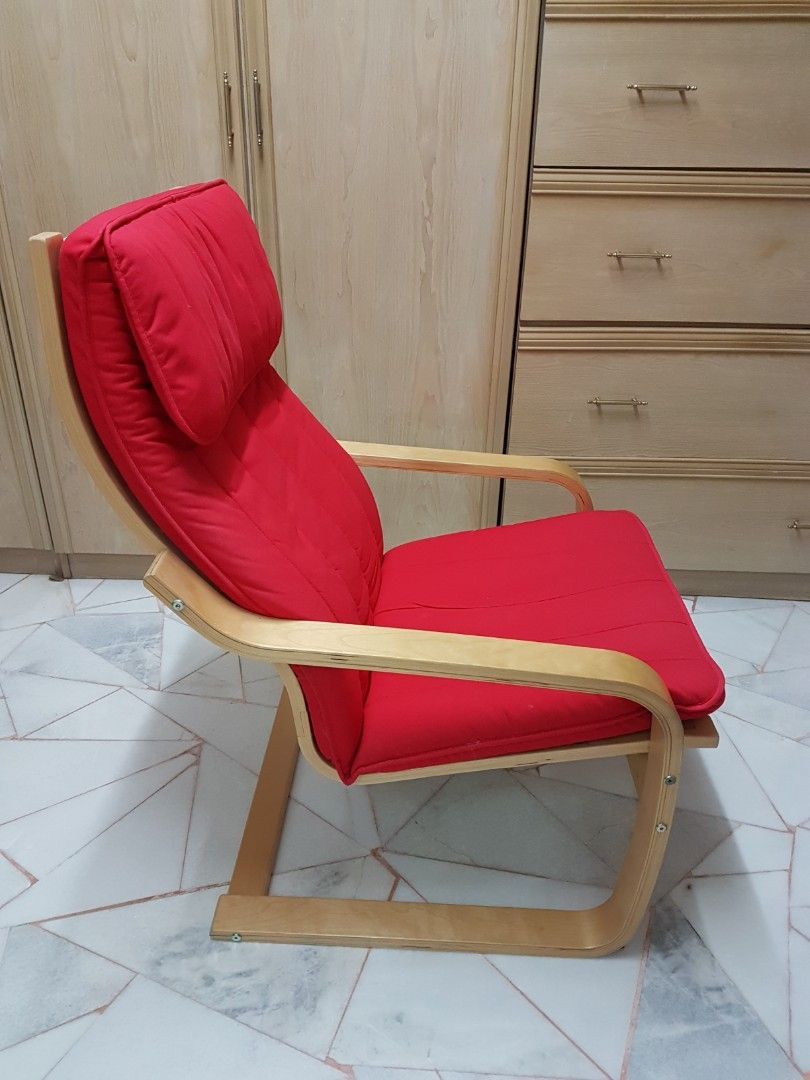 IKEA POANG CHAIR (Original Classic Red), Furniture & Home Living