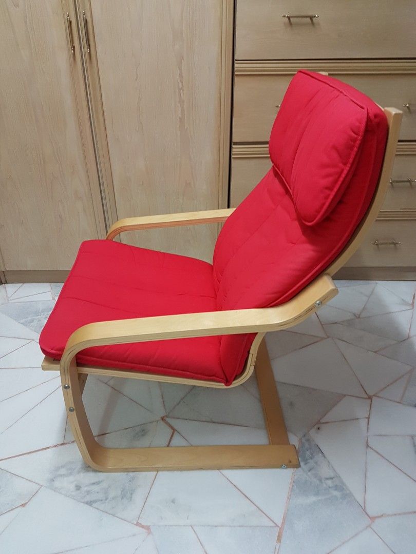 IKEA POANG CHAIR (Original Classic Red), Furniture & Home Living