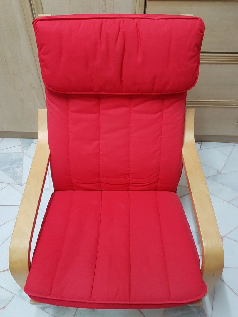 IKEA POANG CHAIR (Original Classic Red), Furniture & Home Living