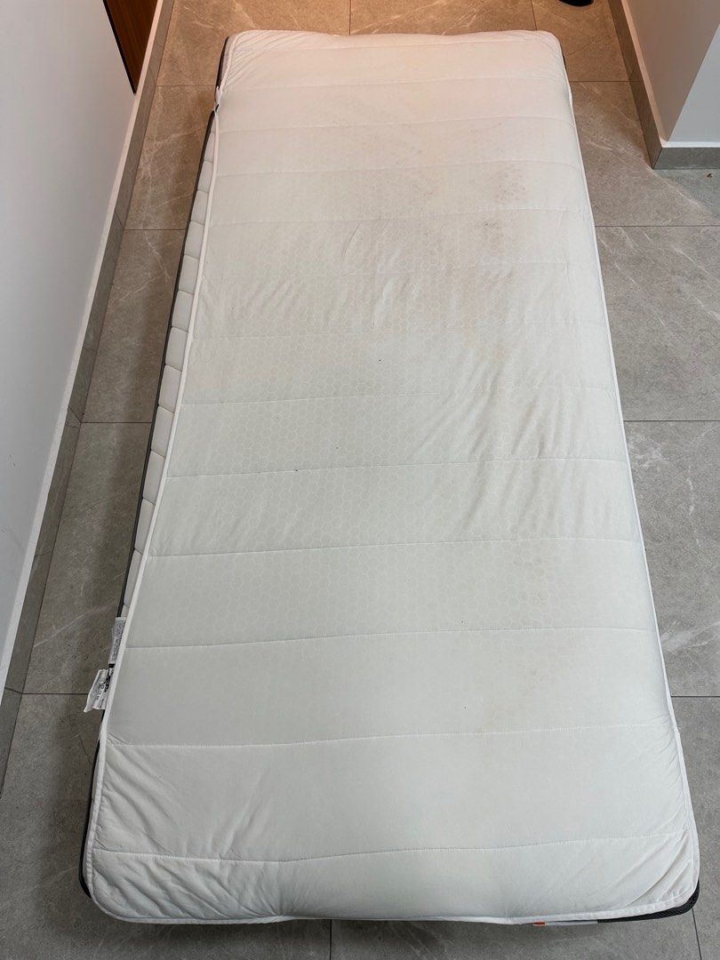 IKEA Single Mattress with protector, Furniture & Home Living, Furniture