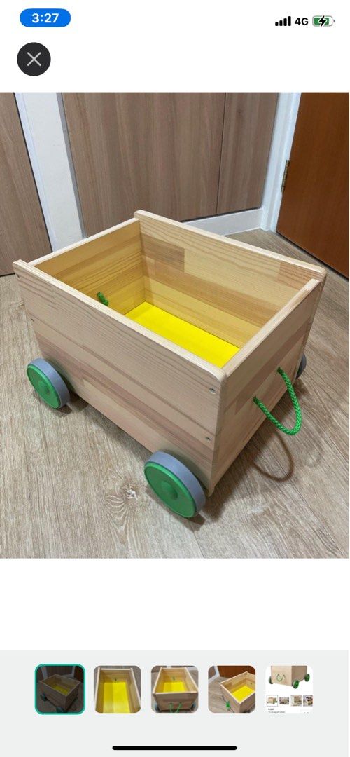 Ikea toy storage with wheels, Furniture & Home Living, Home Improvement