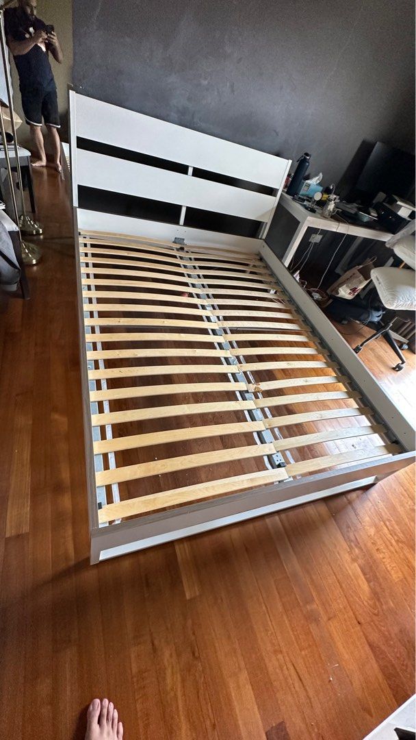 IKEA TRYSIL Queen Bed frame, Furniture & Home Living, Furniture, Bed