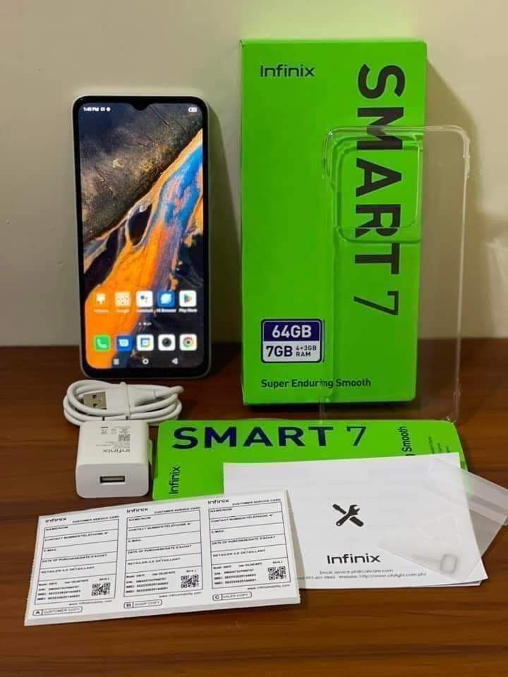 infinix smart7 (Category: Android Others) located in Manila. Submitted by espinosakimrhian (Listing ID 1225918124, Image 1). Description: AVAILABLE NOW INFINIX SMART 7 NTC APPROVED 🅿️4,350 specs ChipsetUnspecified RAM (GB)4 +3 Storage (GB)64 Display6.6-inch, 1612 x 720 pixels Front Camera5MP Primary Camera13MP + AI Lens Battery6000mAhOperating System Android 12 Go Edition 🛒 PM FOR FASTER TRANSACTION #infinixsmart7 #infinix.