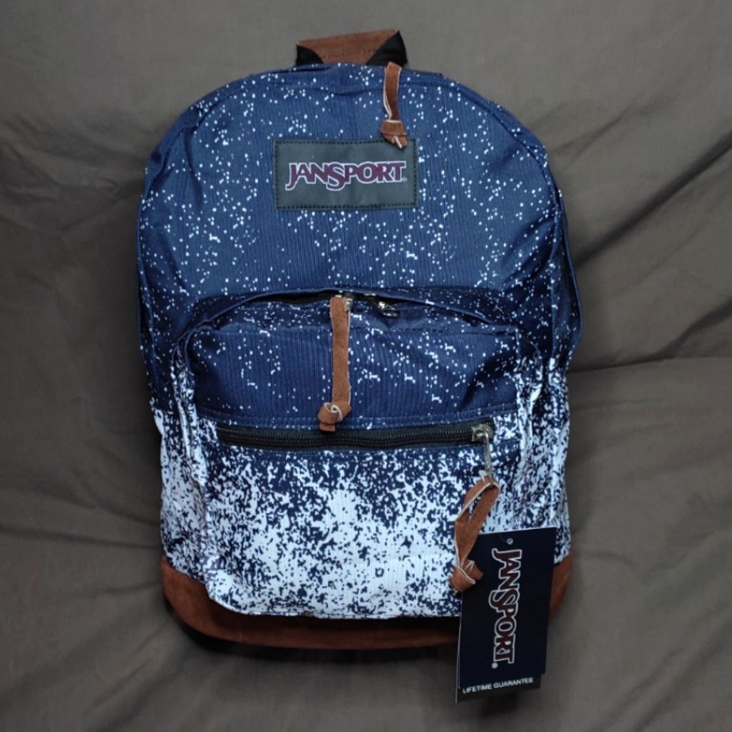 Jansport Right Pack Backpack With Leatherbottom Navy Blue