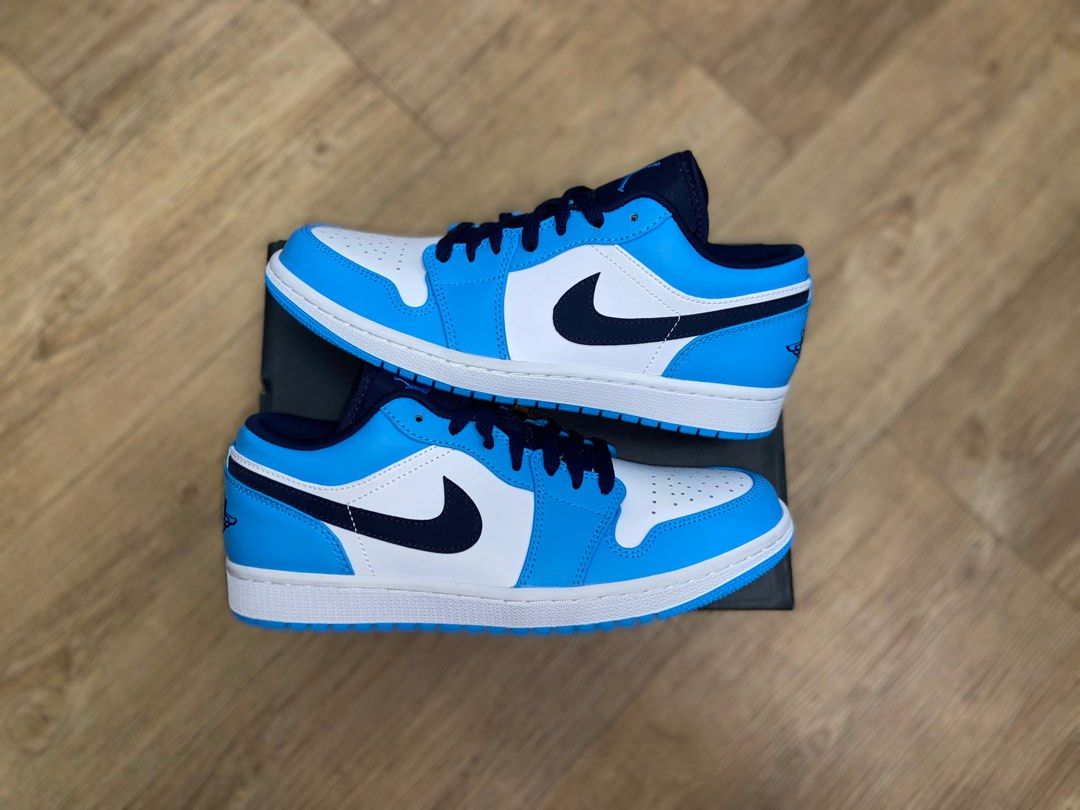 jordan-1-low-unc-2021-men-s-fashion-footwear-sneakers-on-carousell