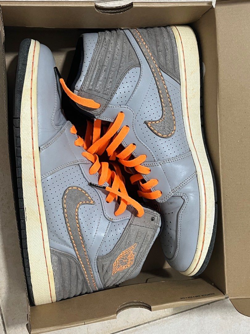 Jordan 1 retro 93 wolf grey orange sales