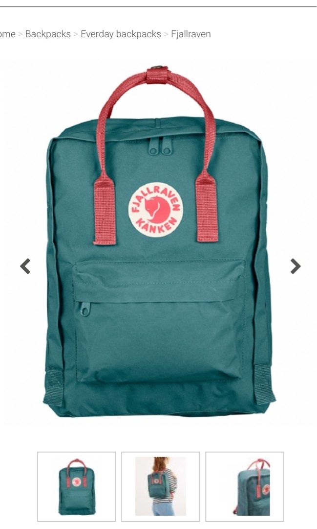 Forest green and peach pink kanken discount