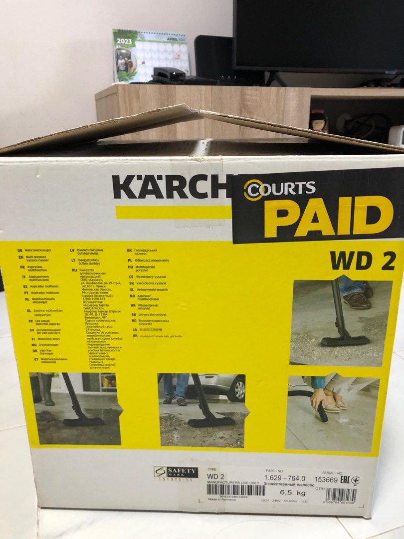 Karcher Wet and Dry Vacuum Cleaner WD2 12Litre, TV & Home Appliances