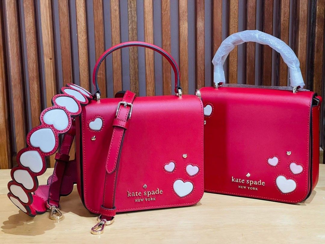 Kate Spade Staci Square Heart Crossbody Bag Women s Fashion Bags Wallets Cross body Bags on Carousell