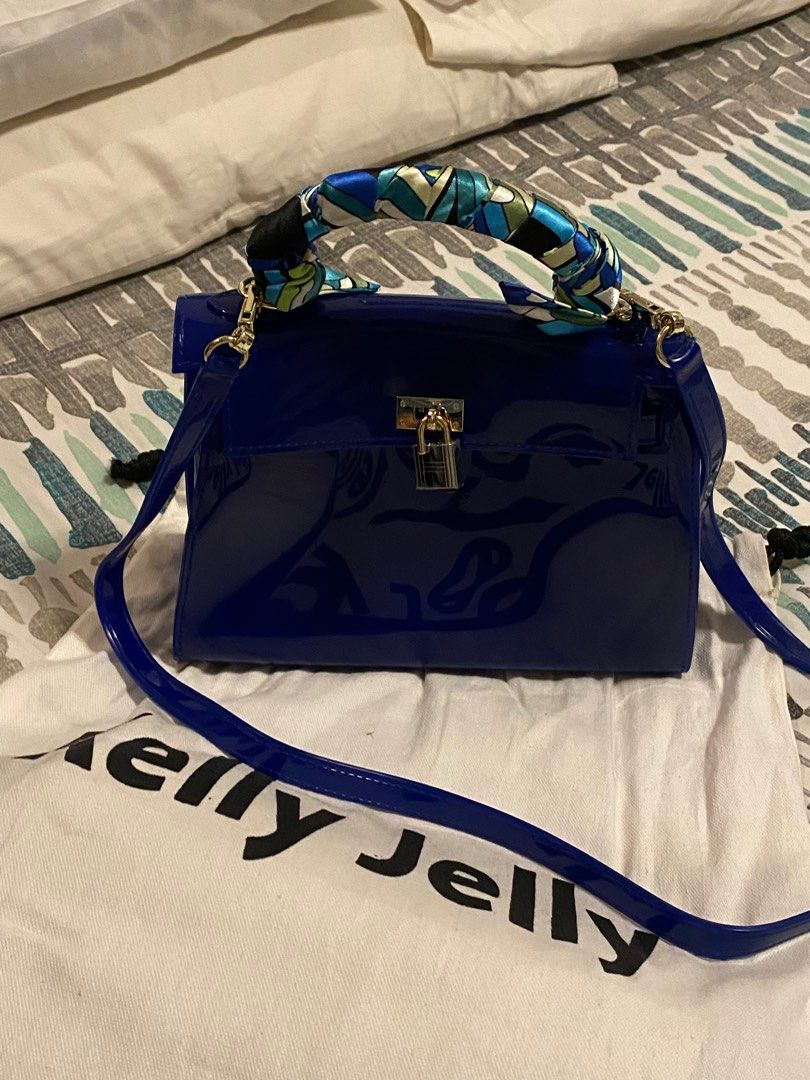 Kelly Jelly Navy Blue Bag, Women's Fashion, Bags & Wallets, Purses