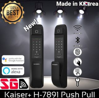 ⭐️Korea⭐️ Kaiser+ H7891PSK Nicest Korean Push Pull Euro Mortise Biometric RFID Passcode Key 4-Way Digital Door Lock - Tuya Wifi Google Home