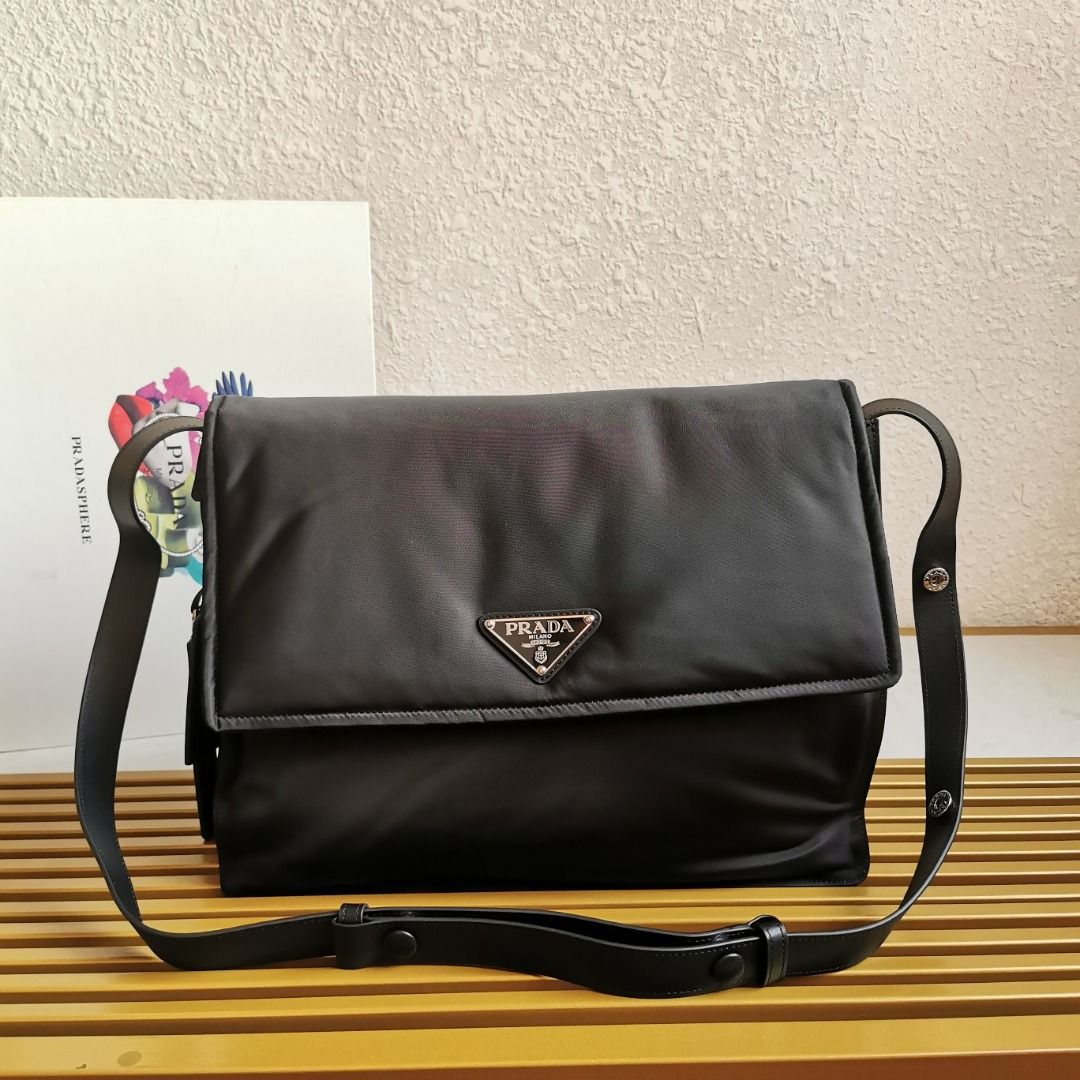 Shop Prada Large Padded Re-Nylon Tote Bag