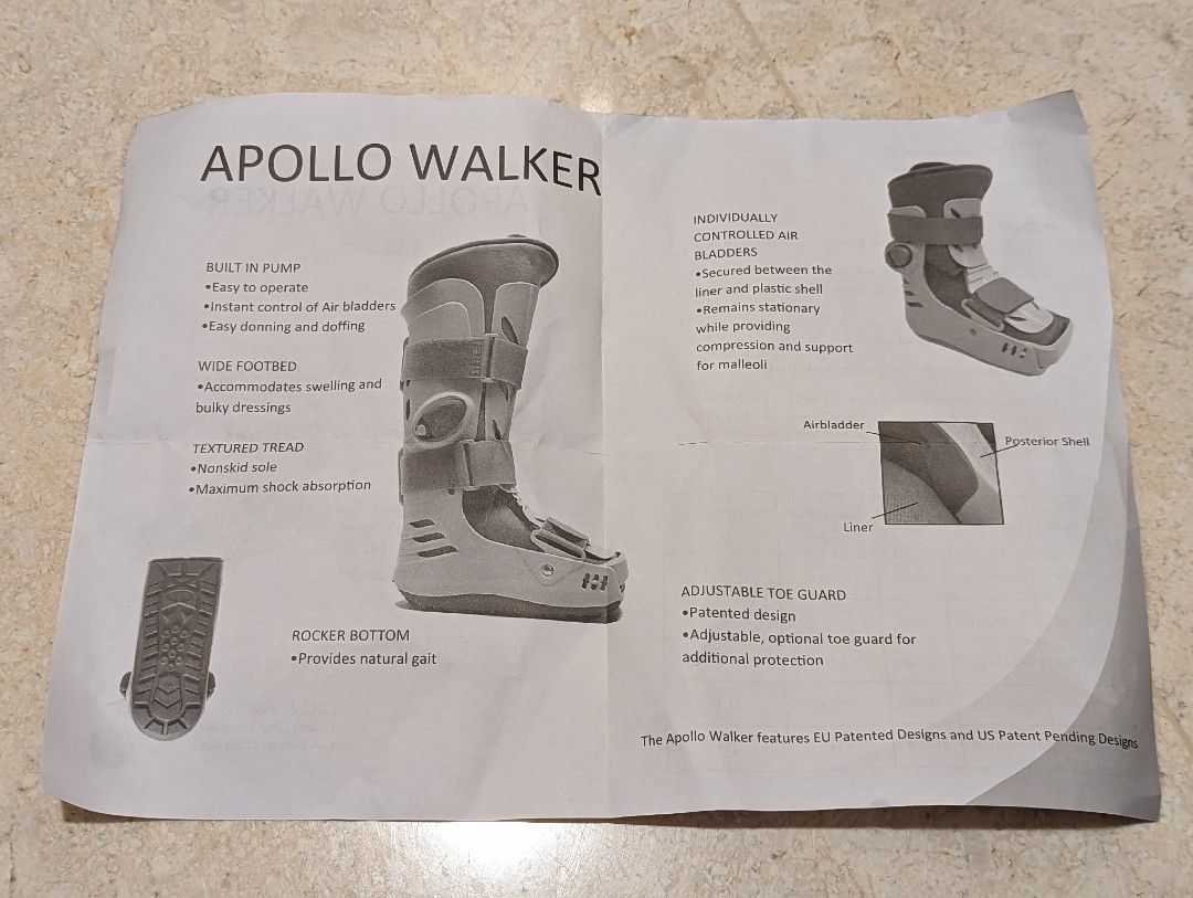 LEAVING SG SALE Apollo Walking Boot, Health & Nutrition, Assistive