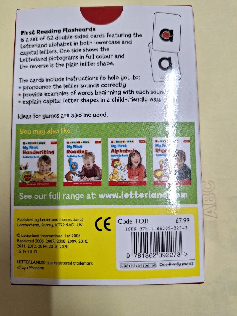 Letterland First Reading Flashcards, 興趣及遊戲, 書本 &amp; 文具, 小朋友書 - Carousell