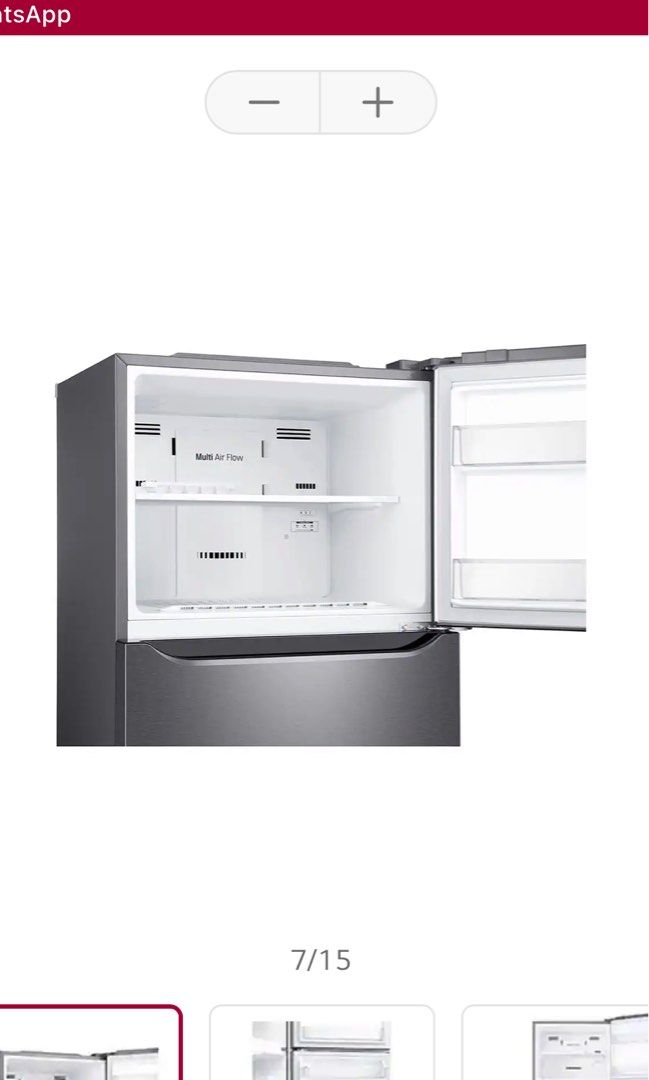 LG Top Freezer Refrigerator 393(L) GNB422SQCL, TV & Home Appliances