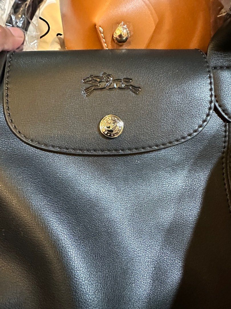 Longchamp LE PLIAGE CUIR Leather Top handle bag Black Women s