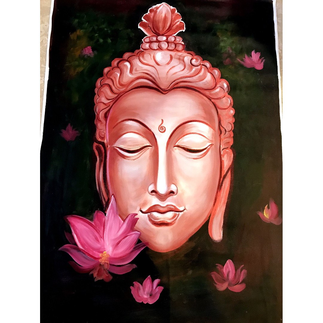 Lord Krishna and Buddha Painting, Hobbies & Toys, Stationery & Craft