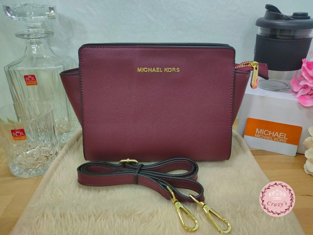 Michael Kors Selma Saffiano Leather Messenger bag Women s Fashion