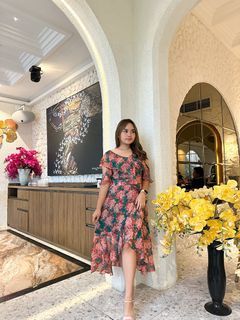 Mididress Off Shoulder Sifon