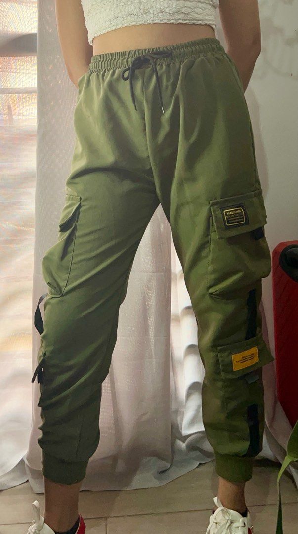 Military Style Cargo Pants (Olive Green) on Carousell